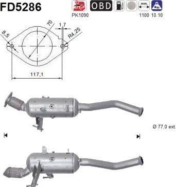 AS FD5286 Partikkelfilter AS FD5286 Partikkelfilter