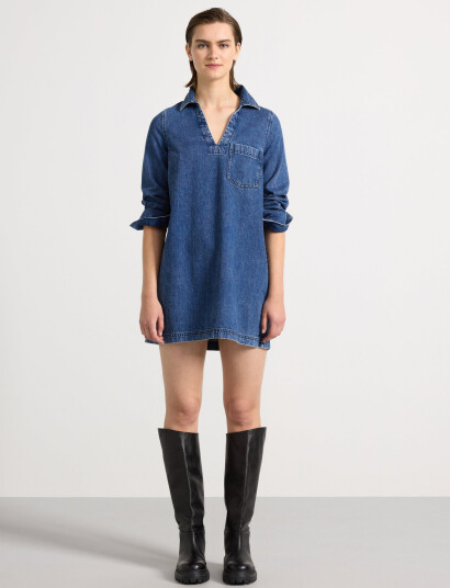 Lindex Dress Aster - Blue - S