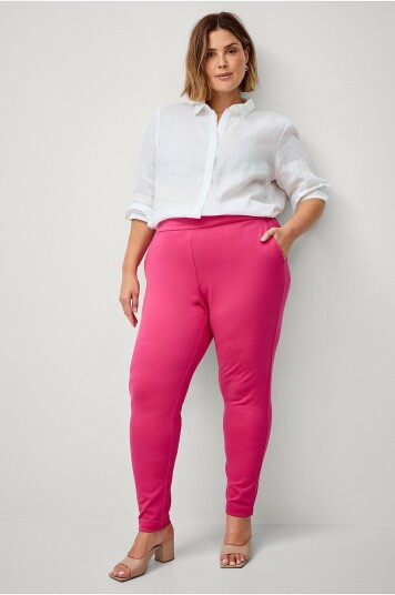 Zizzi   Bukser jMaddie Cropped Pants   Rosa