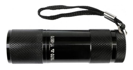 Yato YT-08570 Lommelykt - 9 LED, Aluminium, Svart
