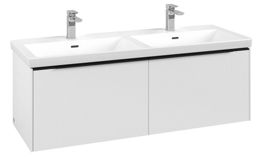 Villeroy & Boch  Subway 3.0 Servantskap m/2 skuffer 1272x429x478 mm Hvit Matt