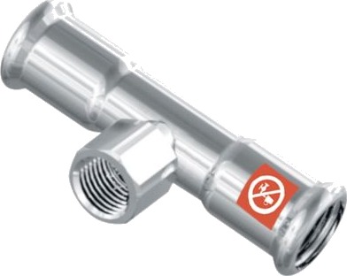 76Mmx3/4X76mm Fz Tee Pres/Mf/Pres St . Til Varme Og Kølesystemer
