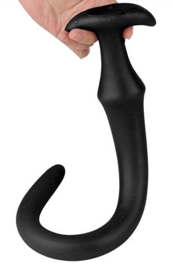 Darksil Ultra Long Slim Dildo Black 50 cm