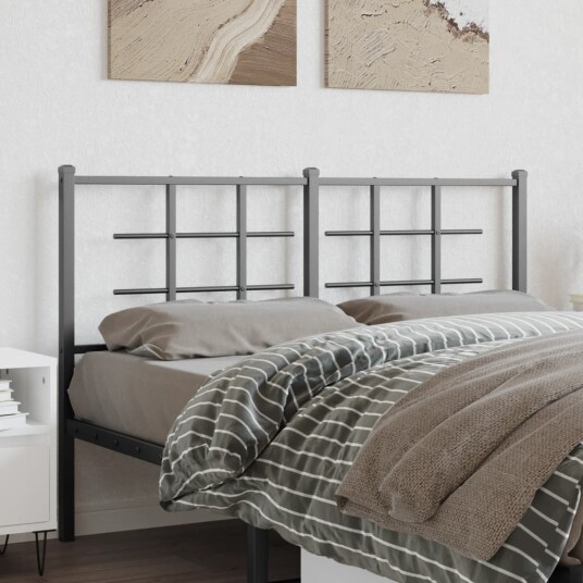 Sengegavl i metall svart 135 cm 8721012303928