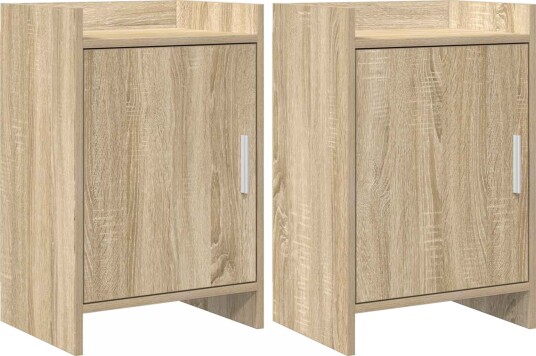  Nattbord 2 pcs Sonoma eik 40 x 30 x 60 cm Konstruert tre
