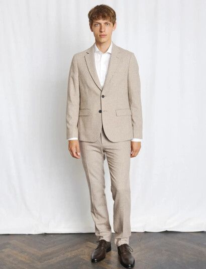 Bruun & Stengade Bs Rapallo Classic Fit Suit Pants - Beige - 48 Bruun & Stengade Bs Rapallo Classic Fit Suit Pants - Beige - 48