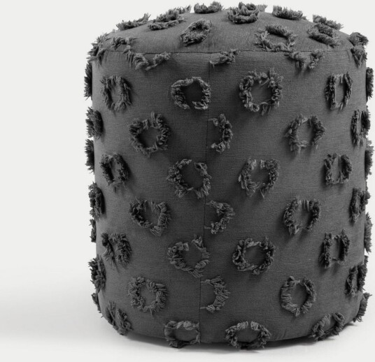 Meric sittepuff 40 cm rund Antrasitt