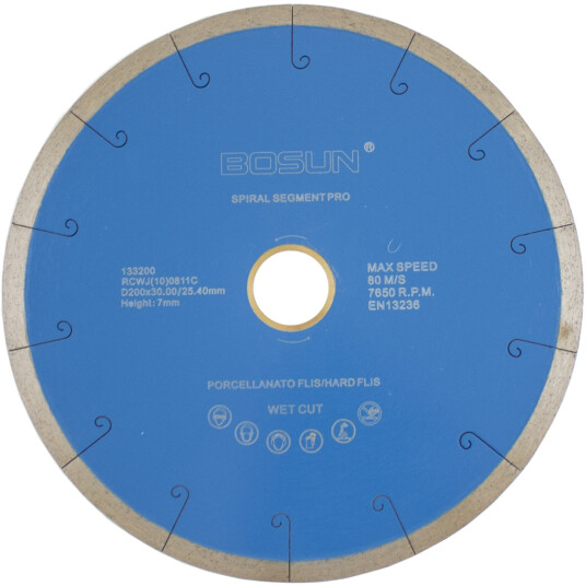 BOSUN DIAMANTBLAD SPIRALSEGMENT 200/30-25.4 MM BOSUN DIAMANTBLAD SPIRALSEGMENT 200/30-25.4 MM