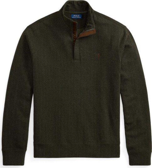 Polo Ralph Lauren 30/1 Dbl Knt Jersey Knt Pullover ALPN HTHR/BLK BT XL
