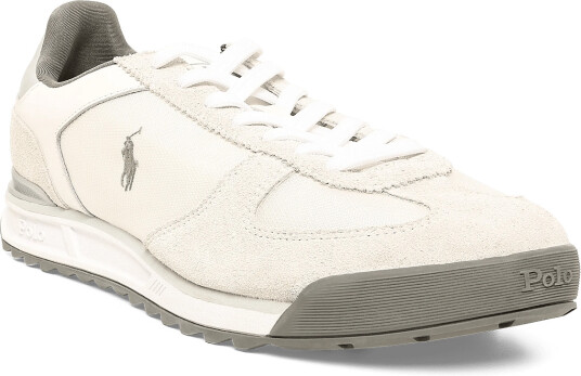 Polo Ralph Lauren Suede/Leather/Nylon Varick Pp Sk Lt White 44
