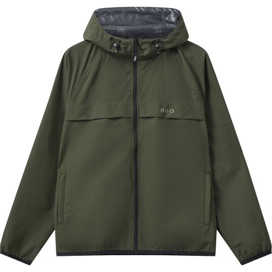 H2O Rømø Lw Rain Jacket - Packable - Khaki green - L