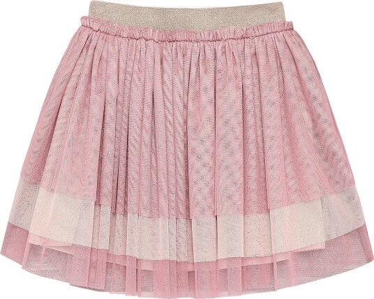 Minymo Skirt Mesh W. Foil PINK TINT 104