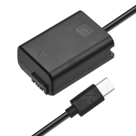 Andoer NP-FW50 Dummy Batteri USB-C Kobler Adapter For Sony