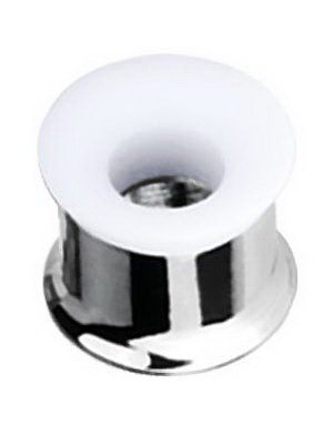 Piercing Tunnel med Hvit Kant Ytterst 14 mm
