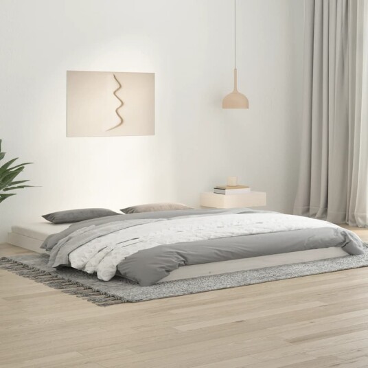 vidaXL Sengeramme hvit 180x200 cm heltre furu 8720845639556