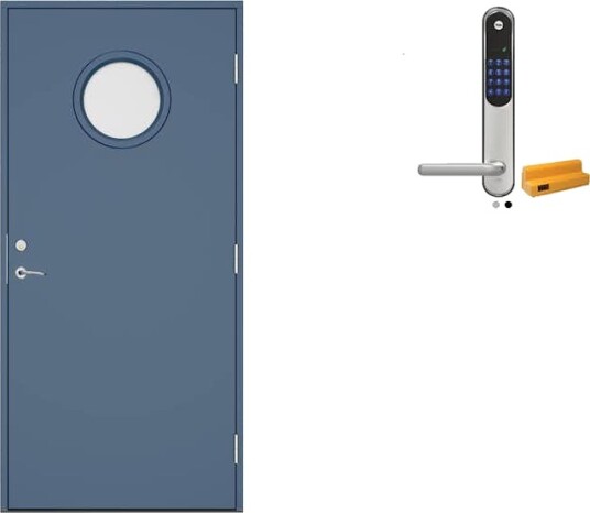 Ytterdør Swedoor Clever-Line+ Sibbo med Yale Doorman Classic Home