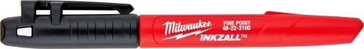 Milwaukee Inkzall Merkepenn Sort 1 mm Permanent for Ujevne Flater