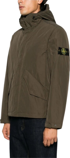 Stone Island Micro Twill Hood Jacket Coal Grey