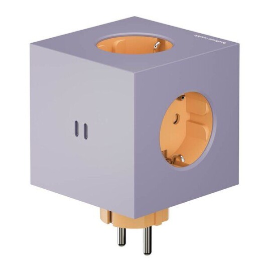Avolt Stikkontakt Square 2 Bauhaus Archiv USB C 76x76 mm 30w Lavender Glow