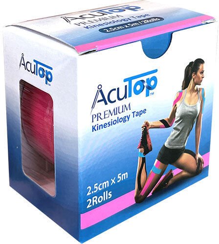 Åcutop Terapeutisk tape pink 2,5cmx5m, 2 ruller