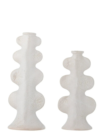 Bloomingville Cason Lysestake Sett med 2 Hvit 31 CM