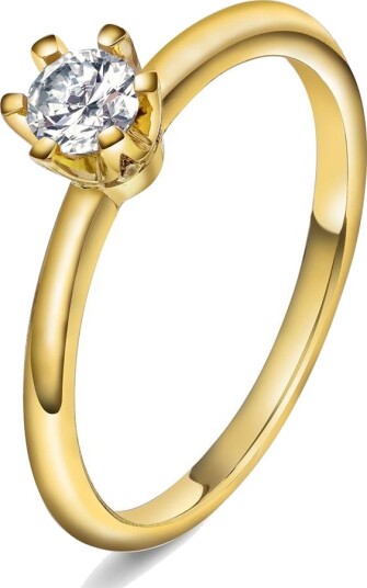 Vida By Pan Jewelry Vida diamantring i 585 gult gull 0,30 ct