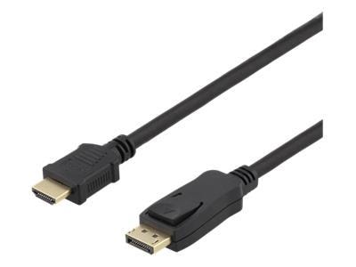 Deltaco 10m DisplayPort til HDMI Kabel 4K 30Hz Svart