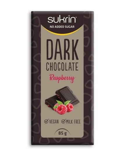 Funksjonell Mat Sukrin Dark Chocolate Raspberry 85g Funksjonell Mat Sukrin Dark Chocolate Raspberry 85g