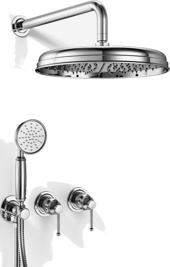 Hassel & Teudt HBR801 S03 Dusjsett Ø31cm Vegg Krom