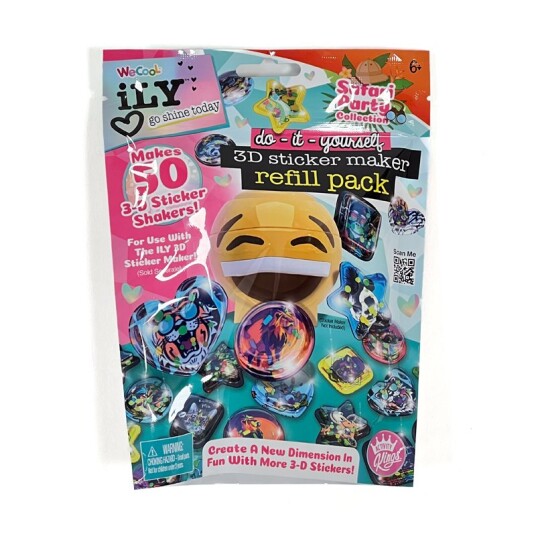3D Sticker Maker Refill m/ 50 3D klistremerke shakers Safari 3D Sticker Maker Refill m/ 50 3D klistremerke shakers Safari