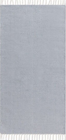 Garnteppe Line - 75x220 cm, Dueblå