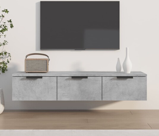 vidaXL Veggskap betonggr? 102x30x20 cm konstruert tre