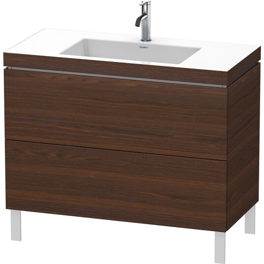 Duravit L-Cube Servantskap m/2 skuffer 1000x698x480 mm Børstet Valnøtt