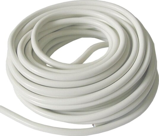 Elworks Rund Plastledning 10 m Hvit