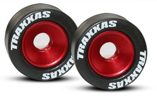 Traxxas 5186 Mounted Wheelie Bar Tires/Wheels Red 2 Traxxas 5186 Mounted Wheelie Bar Tires/Wheels Red 2