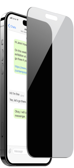Puro Privacy Skjermbeskytter for iPhone 16 Plus - Herdet Glass