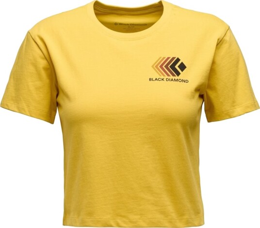 Black Diamond Faded Crop T-skjorte til Dame i Organisk Bomull Soft Ochre Black Diamond Faded Crop T-skjorte til Dame i Organisk Bomull Soft Ochre