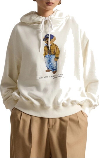 Polo Ralph Lauren Polo Bear Lightweight Fleece Hoodie - Cream - S