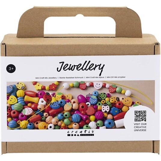 Creativ Company Smykkesett m. treperler Glade farger