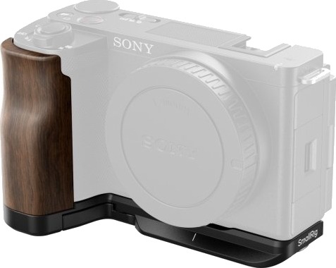 SmallRig 4864 Wooden L-Shape Baseplate for Sony ZV-E10 II Black/Brown