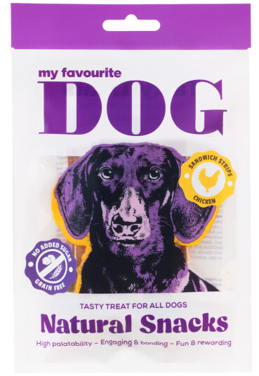 Kyllingsandwichstrimler 360 g - Naturlige hundegodbiter fra My Favourite Dog