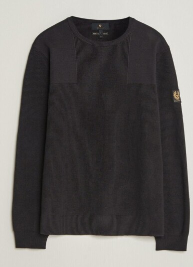 Belstaff Commander Knitted Crew Neck Black