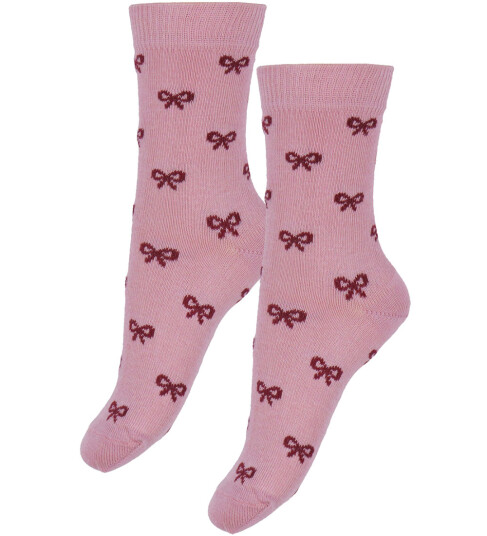 Fuzzies Sokker 2 pack Rosa/Bordeaux m. Løkker 23/26 Sokker 23 26