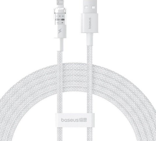 Baseus Gem Usb Til Ip 2.4A Hurtigladekabel 2 M Hvit P10373003211 01