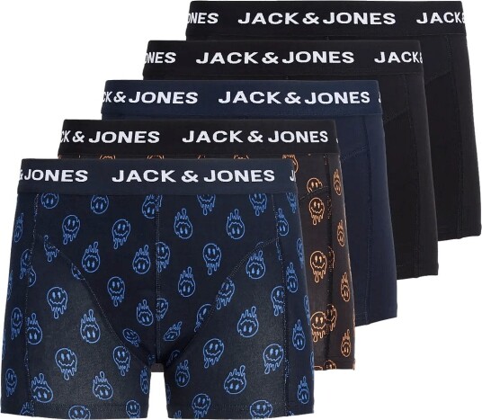 Jack & Jones Jacdale Smiley Trunks 5 Pack Black S