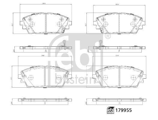 Bremseklosser FEBI BILSTEIN 179955 Bremseklosser FEBI BILSTEIN 179955