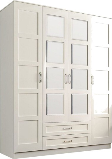 Zyricon Garderobe 140x180 cm - Matt Hvit