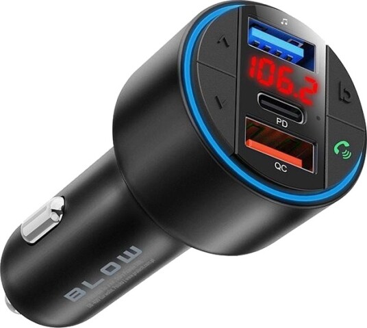 Blow Fm Sender Bluetooth 5.3 + Qc3.0 + Pd 30W V.2 Blow Fm Sender Bluetooth 5.3 + Qc3.0 + Pd 30W V.2