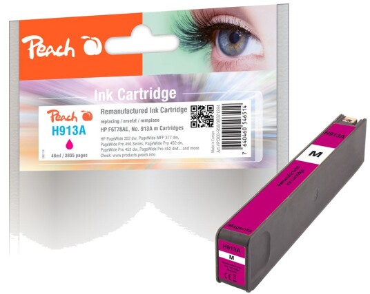 Kompatibel med HP No. 913A blekkpatron Magenta F6T78AE 46ml