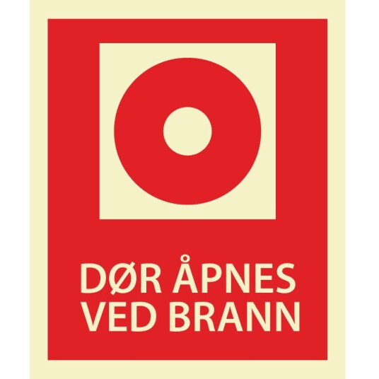 Dør Åpnes Ved Brann 12x10 cm PVC Etterlysende